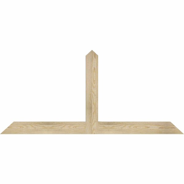 Ekena Millwork Portland Rough Sawn Timber Gable Bracket, Douglas Fir, 60"W x 27"H x 2"D x 4"F, 11/12 Pitch GBW060X27X0204POR00RDF - main